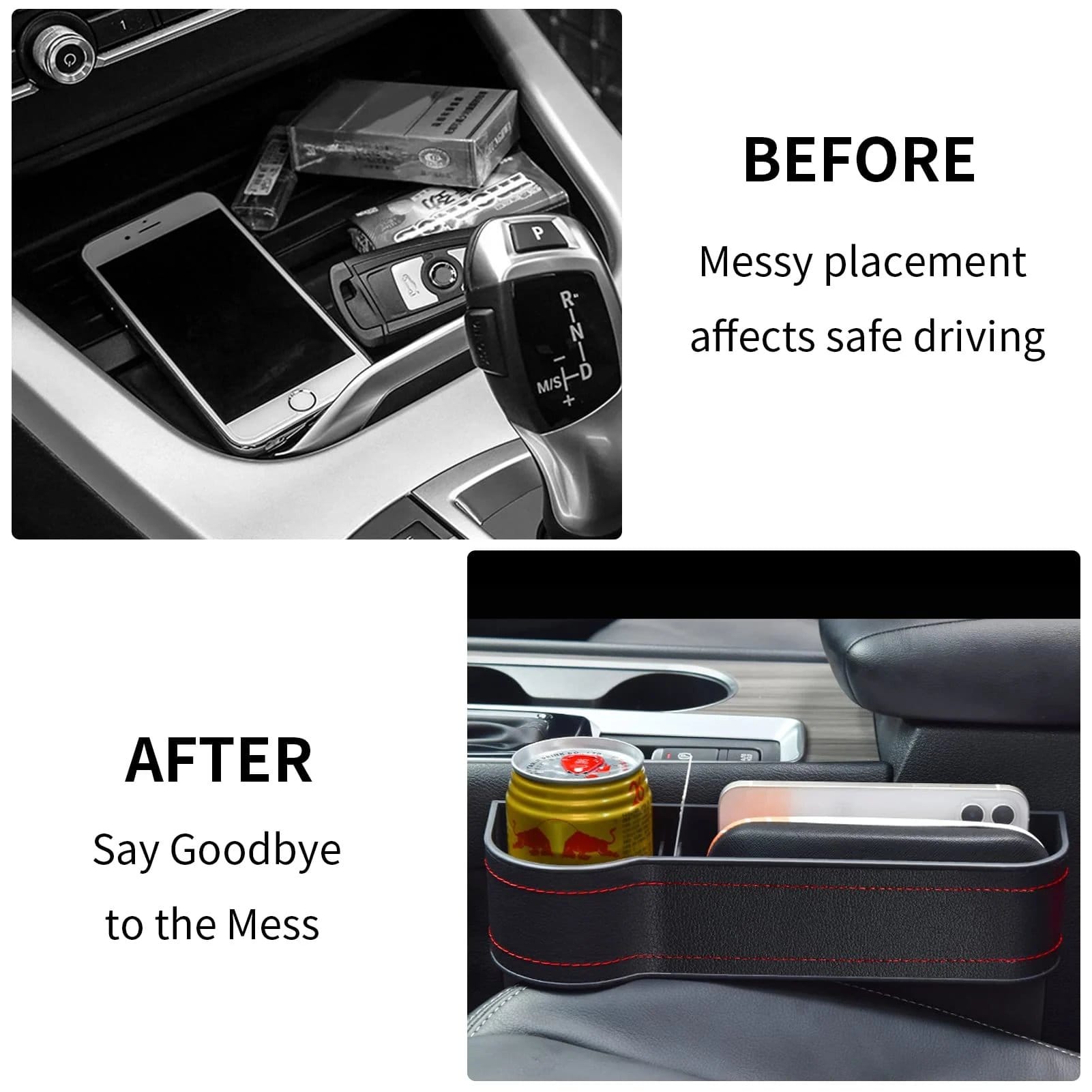 Last day 49% OFF-Leather Multifunctional Car Seat Organizer