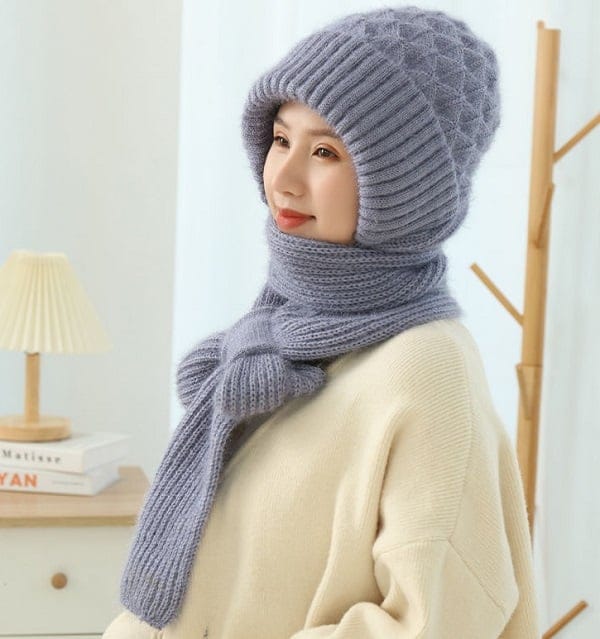 Winter Hot Sale 60% OFF Integrated Ear Protection Windproof Cap Scarf