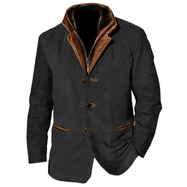 Men's Vintage Calfskin Leather Blazer