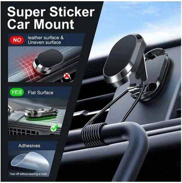 Last Day Promotion 49% OFF - Alloy Folding Magnetic Car Phone Holder