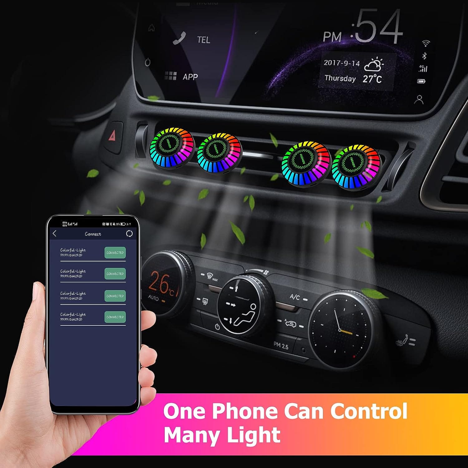 Hot Sale Car Voice-Activated Rhythm Light