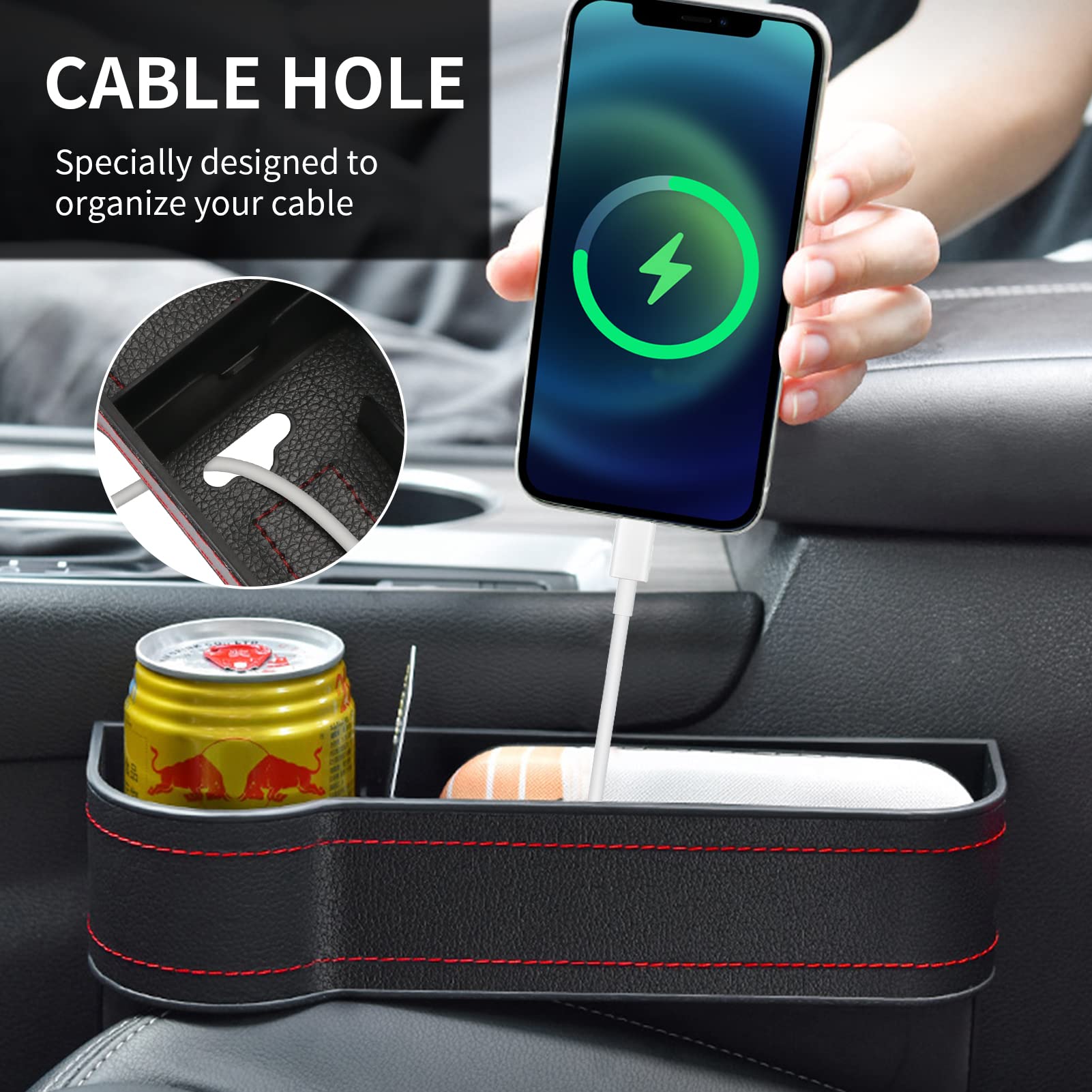 Last day 49% OFF-Leather Multifunctional Car Seat Organizer