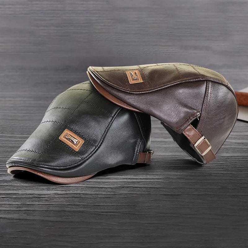2024 High Quality Trendy Leather Beret