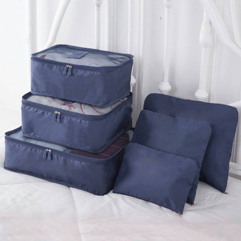 Portable Luggage Packing Cubes - 6 Pieces