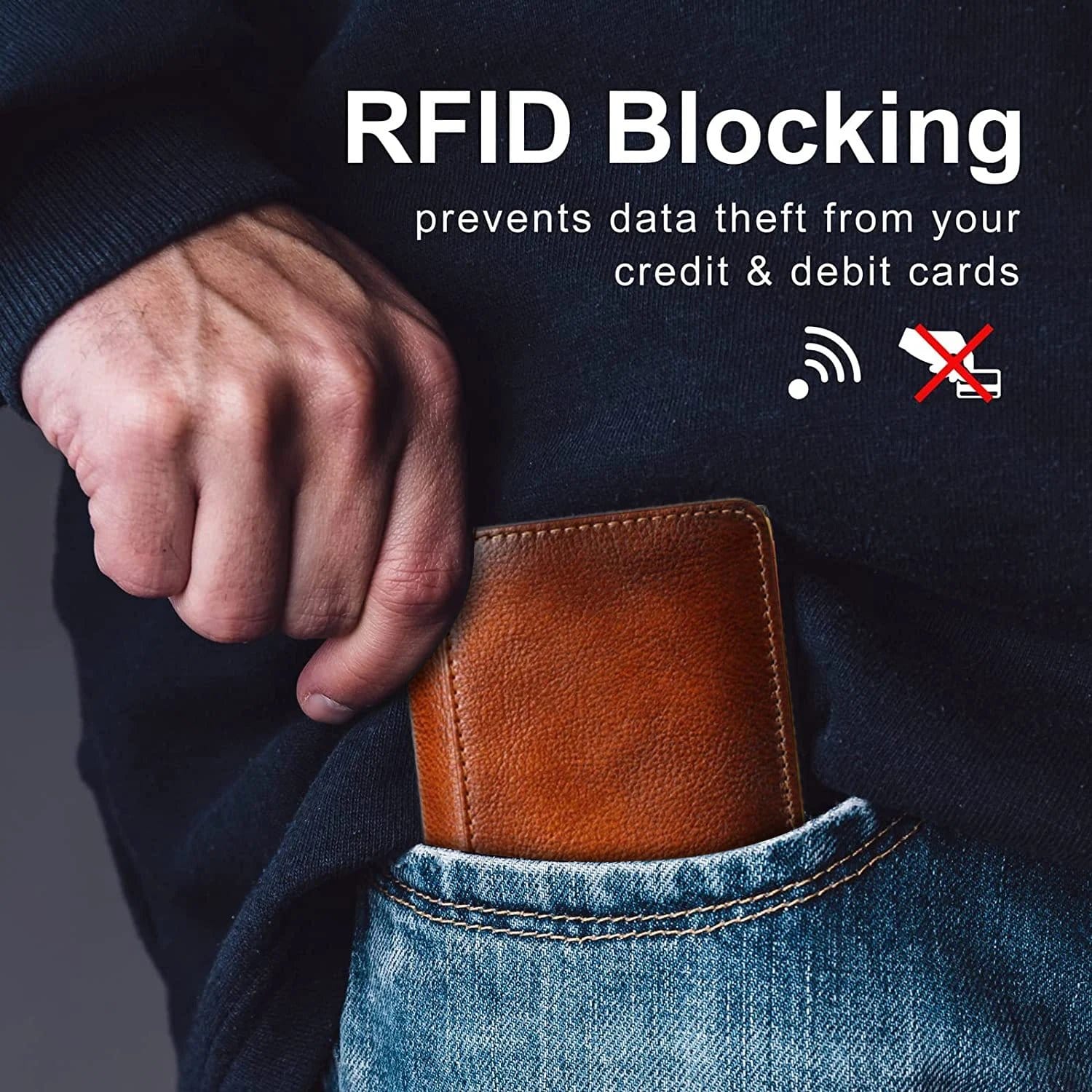 Last Day Promotion-75% OFF-RFIDGenuine Leather Wallet for Men