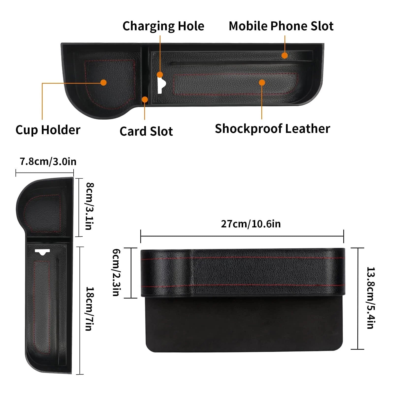 Last day 49% OFF-Leather Multifunctional Car Seat Organizer