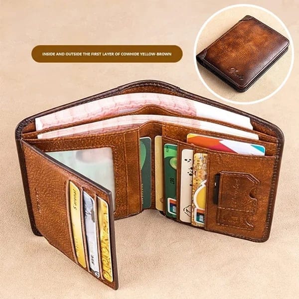Last Day Promotion-75% OFF-RFIDGenuine Leather Wallet for Men