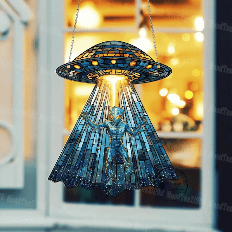 UFO Window Decorations  Alien UFO Abduction Window Decorations