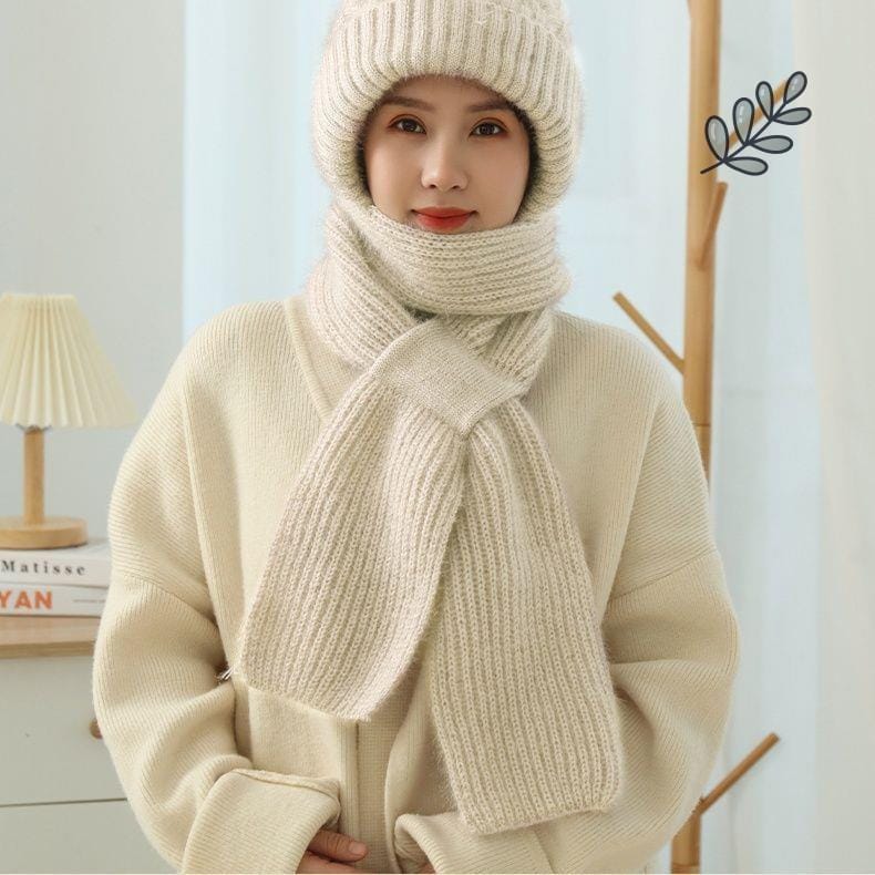 Winter Hot Sale 60% OFF Integrated Ear Protection Windproof Cap Scarf