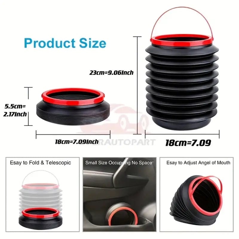 Portable Foldable Car Trash Bin Can