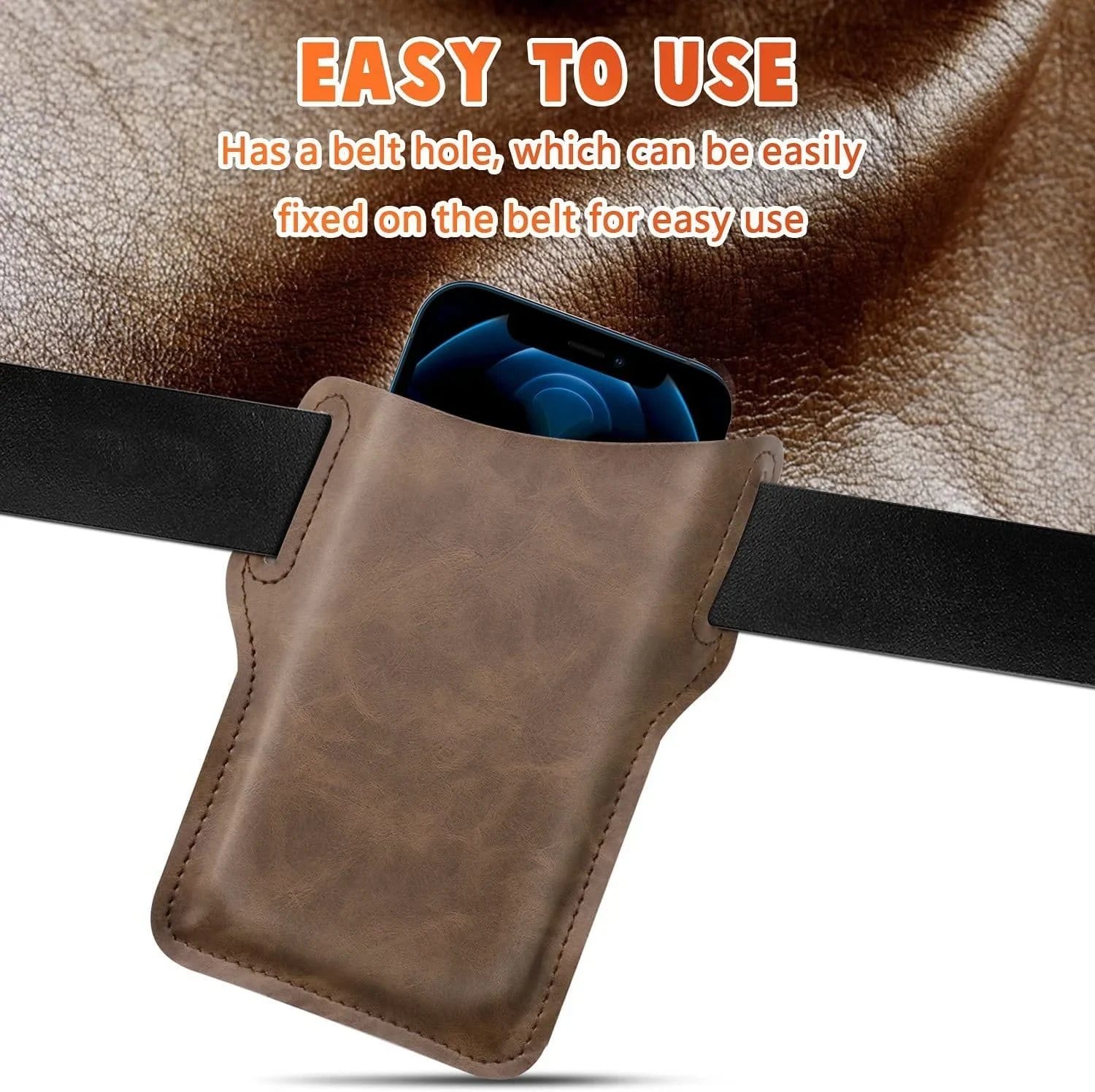 HOT SALE - 49% OFF - Universal leather belt clip phone waist bag