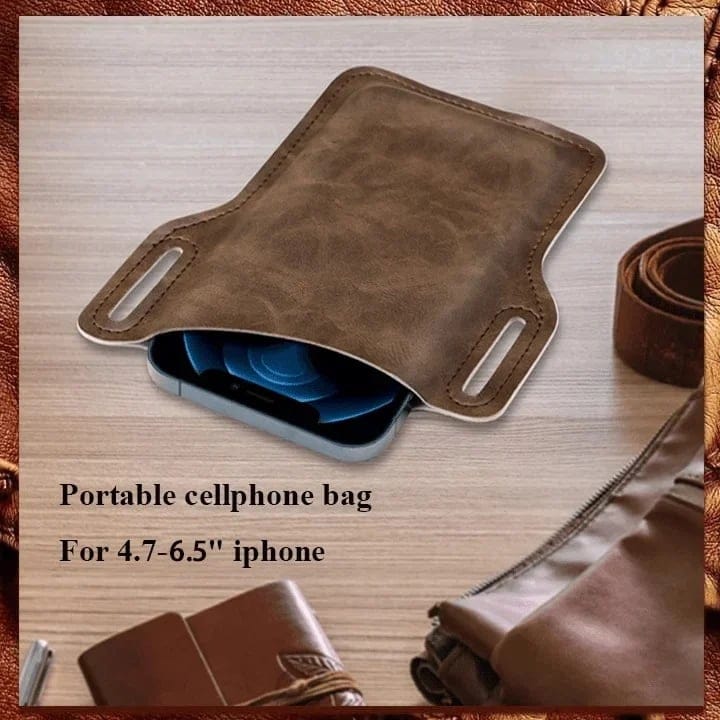 HOT SALE - 49% OFF - Universal leather belt clip phone waist bag