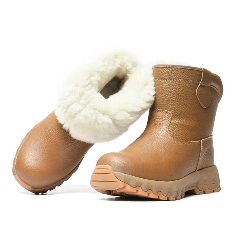 Winter Specials Plush Lining Warm Leather Snow Boots